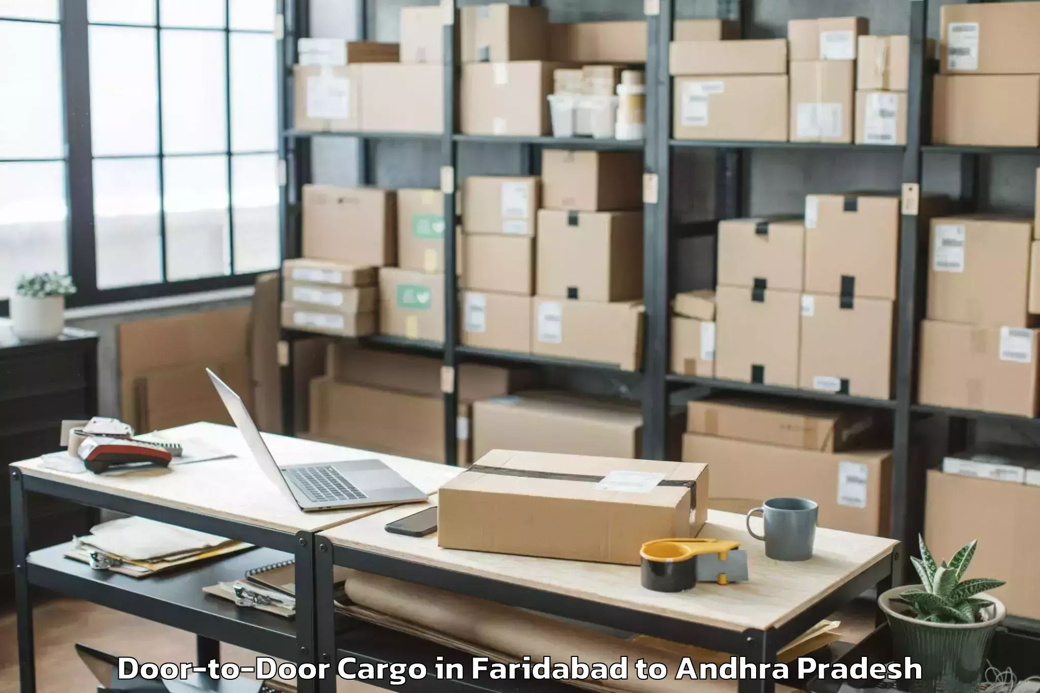 Quality Faridabad to Narasaraopeta Door To Door Cargo